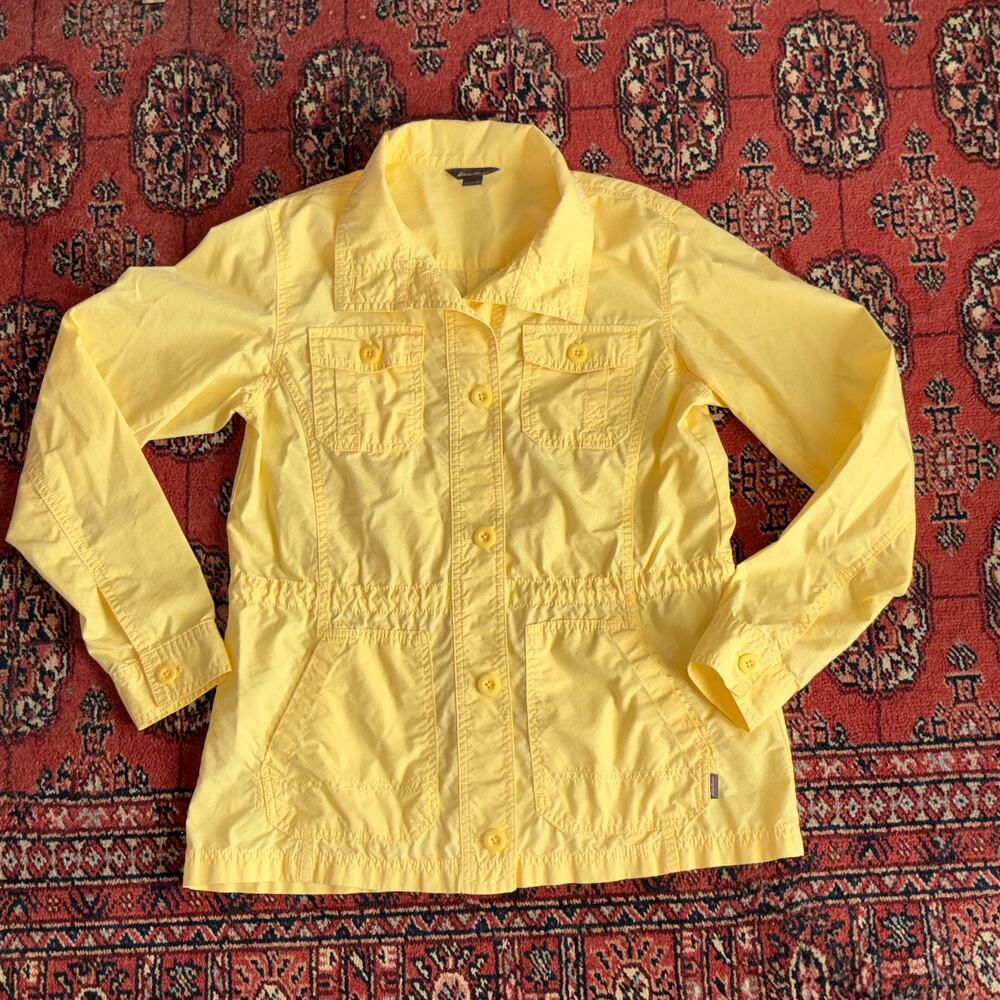 Eddie Bauer Yellow Safari‎ Style Lightweight Jacket Women's Excellent Condition
